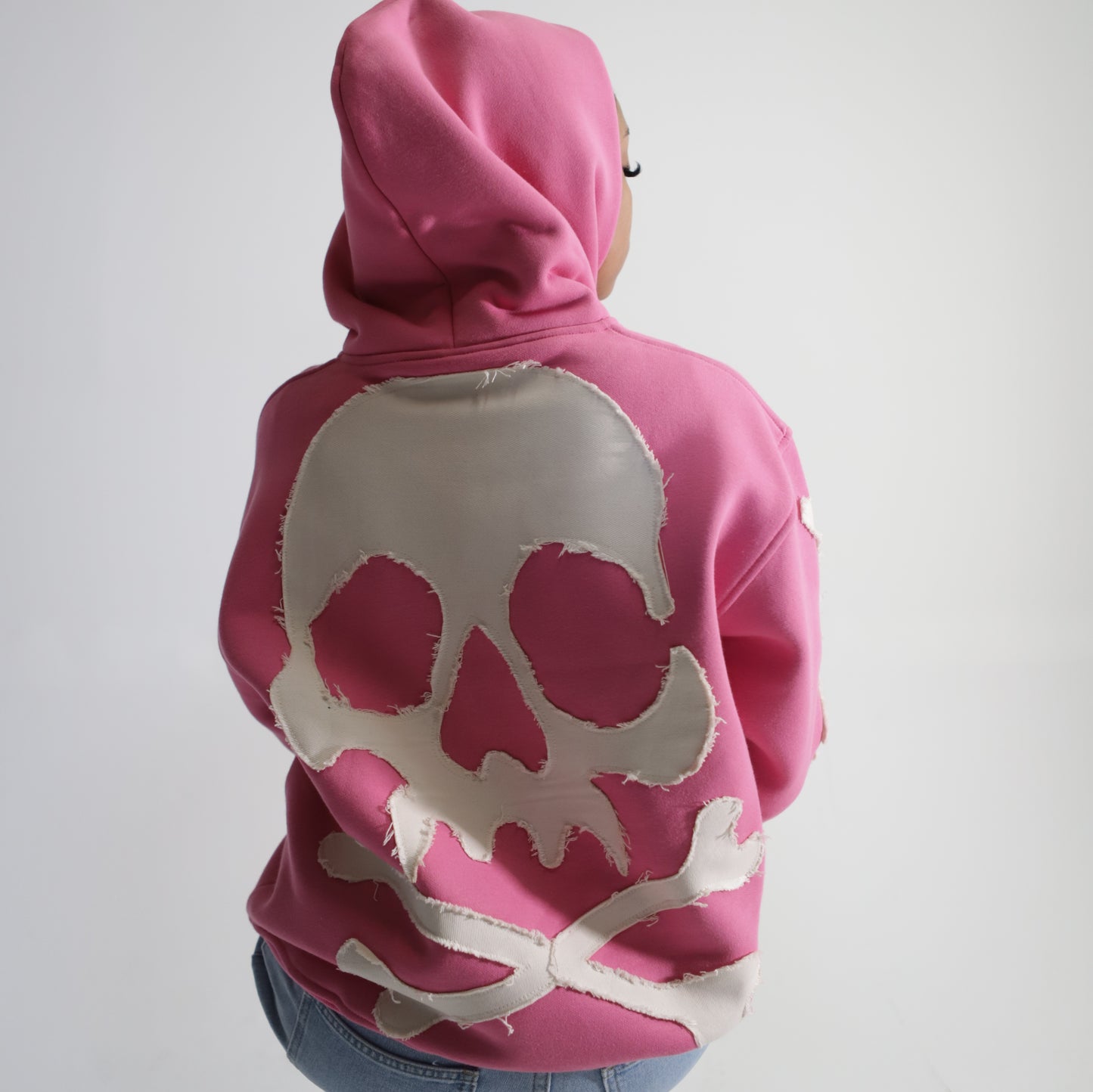 Pink Skull N' Bones Hoodie
