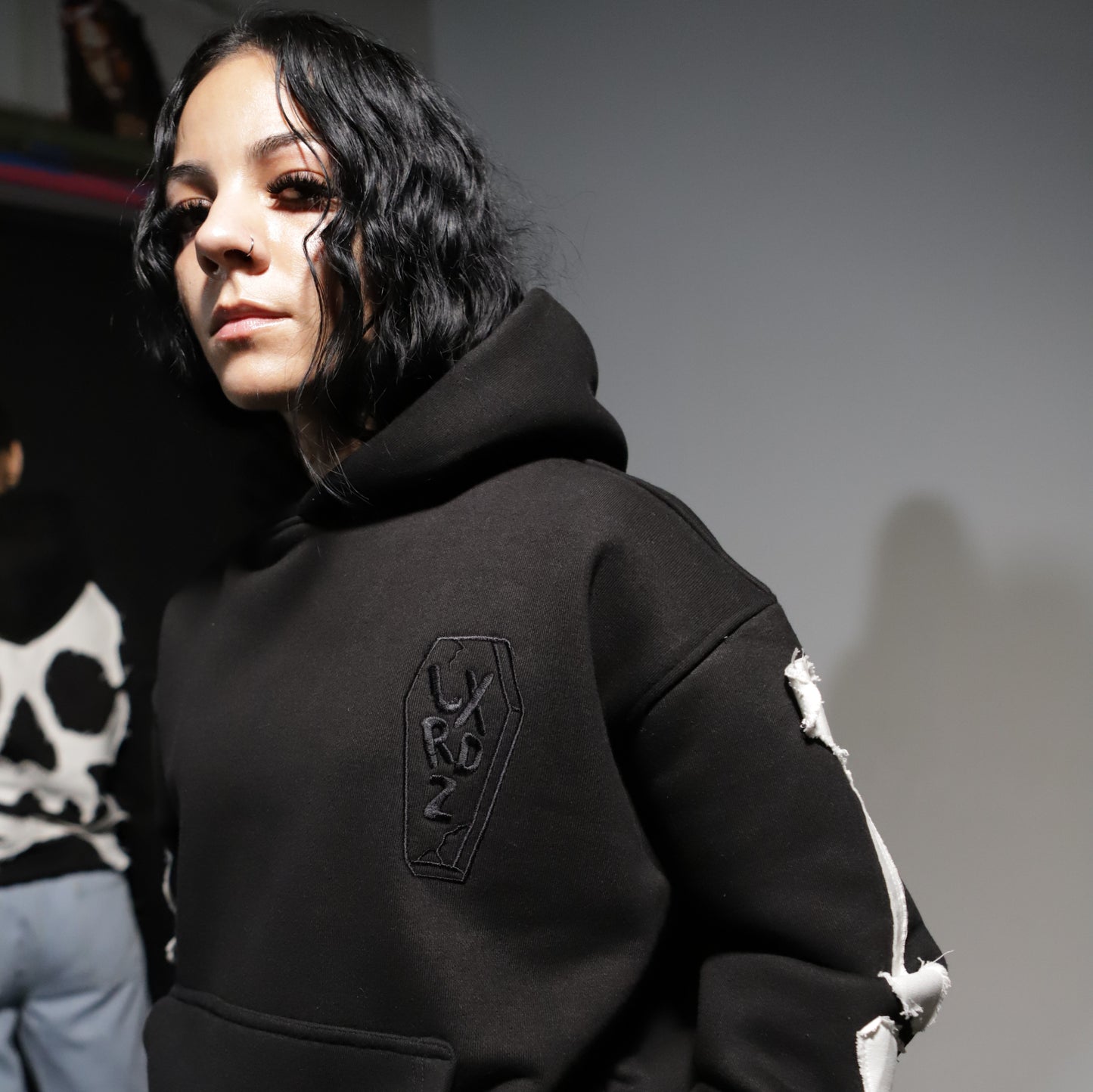 Black Skull N' Bones Hoodie